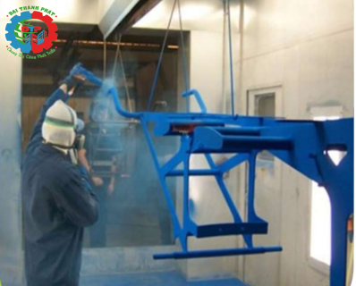 Sơn tĩnh điện kết cấu khung máy/ Powder coating machine frame structure