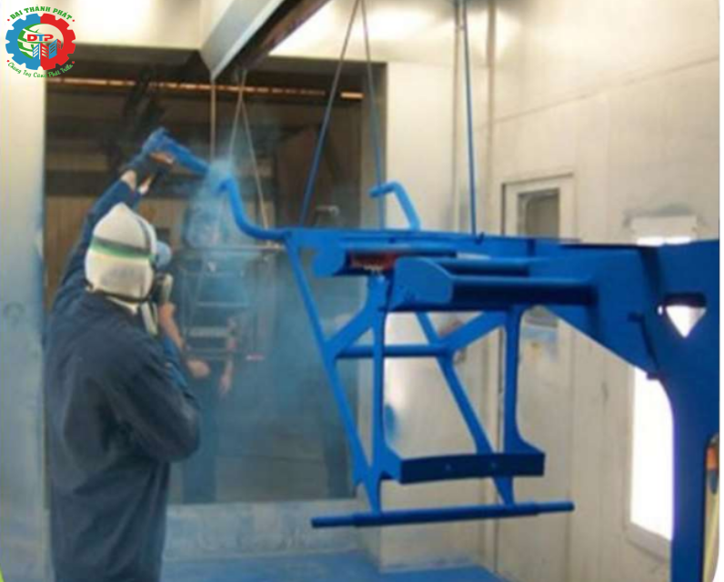 Sơn tĩnh điện kết cấu khung máy/ Powder coating machine frame structure